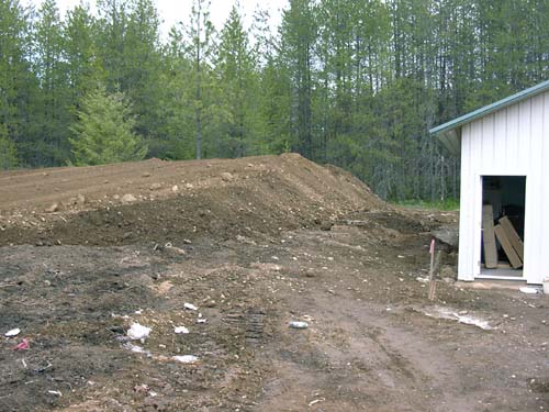 0003 - one of the piles of gravel and sand from the hole