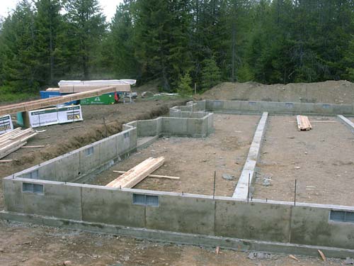 0023 - front and east side view of foundation