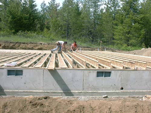 0026 - floor joists being uprighted