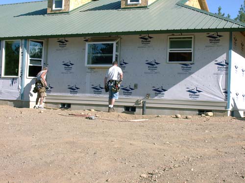 0128 - first sheets of seamless siding