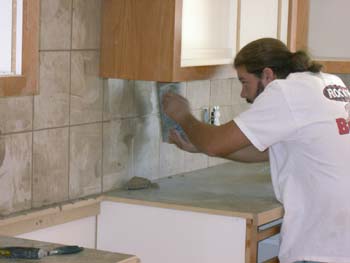 0204 - Grouting kitchen backsplash