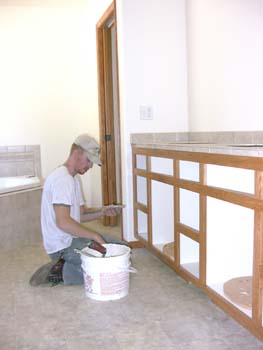 0205 - Tiling master bath counter
